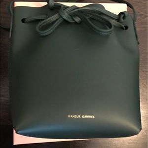 Mansur Gavriel mini mini bucket bag - moss green